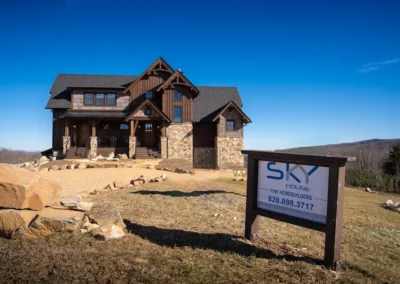 Sky House Custom Home Builder Sky Rock Trail Banner Elk NC 00109